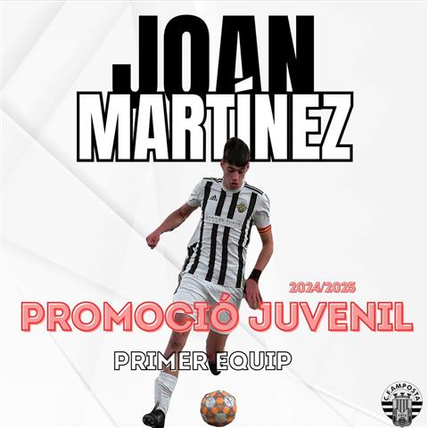 COMUNICAT OFICIAL: Incorporaci al primer equip del davanter JOAN MARTINEZ
